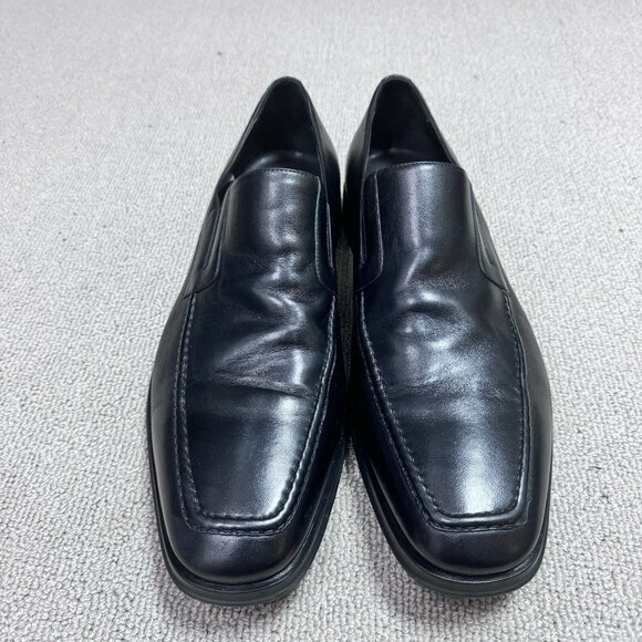Bruno Magli Raging Dress Shoes Slip On Black Leather Men's Size 12 - Picture 6 of 10